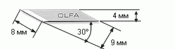 Лезвие OLFA (Олфа) OL-KB-3